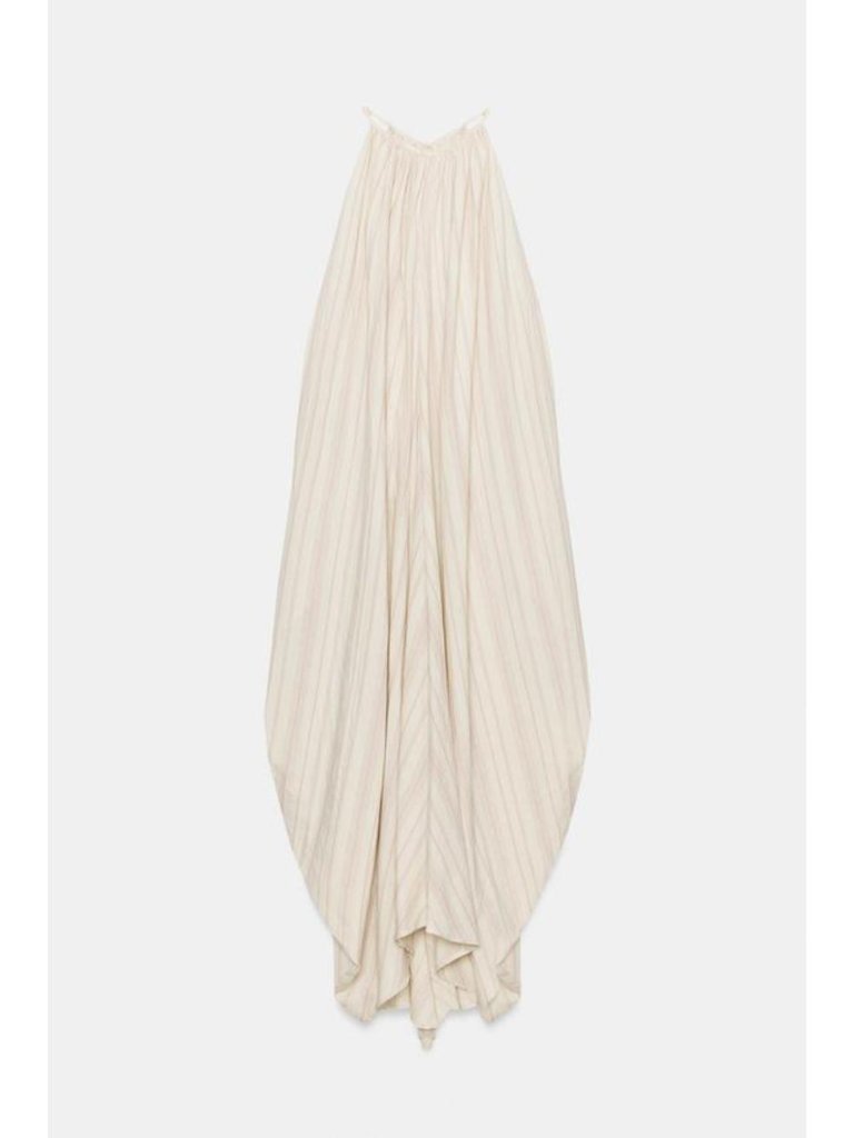Zara Halter Dress With Linen Zw Collection